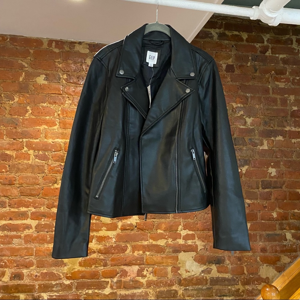 NWT Gap Vegan Leather Moto Jacket